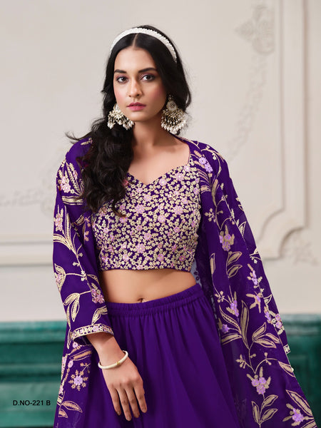 SIYA LIFESTYLE Embroidered Semi Stitched Lehenga Choli - - ANIBEY
