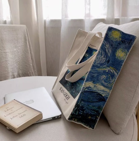 Starry Sky Canvas Bag Shoulder - ANIBEY