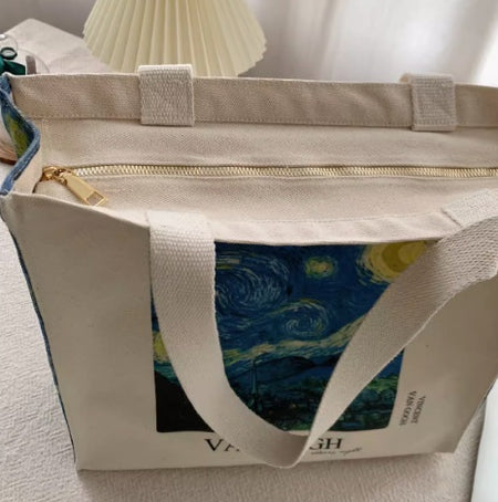 Starry Sky Canvas Bag Shoulder - ANIBEY