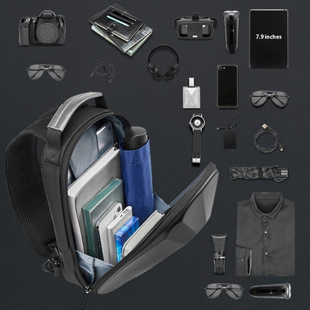 Men's Shoulder Messenger Multi-functional Fashion Leisure Crossbody Hard Shell Chest Bag - ANIBEY