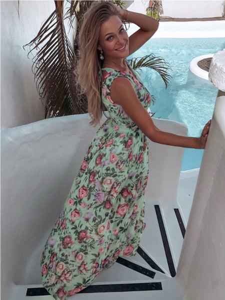 Printed chiffon dress - ANIBEY