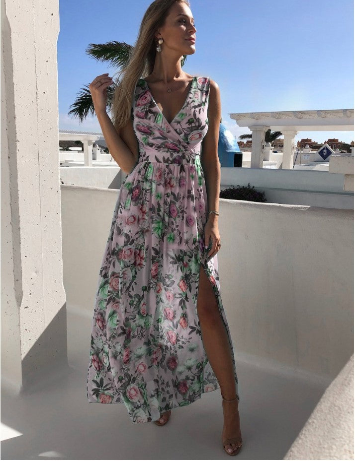 Printed chiffon dress - ANIBEY