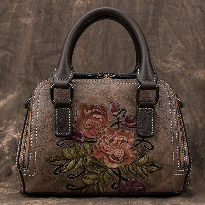 Genuine Leather Bag Women's Handbags Mini Vintage Casual Shoulder Bag - ANIBEY