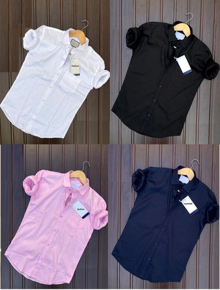 Combo of 4 Casual Shirts for Men (Multicolor, S) - ANIBEY