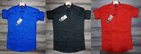 Combo of 3 Casual Men's Shirts (Multicolor, S) - ANIBEY