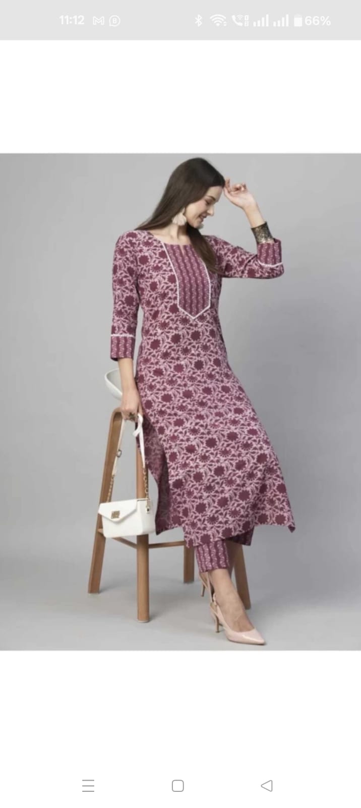 Floral Printed Women Cotton Women Kurta With Pant (2 Psc Set) - ANIBEY