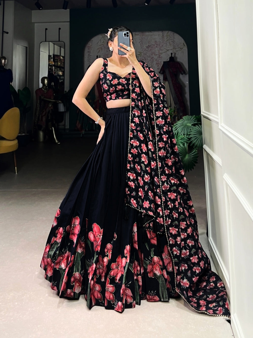 The Perfect Blend of Tradition And Sparkle Lehenga Choli - ANIBEY