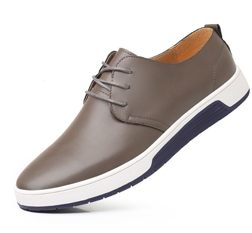 Leather Shoes Men's Business Formal Workwear Shoes Black Trendy Soft Shoes - ANIBEY