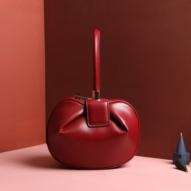 Leather handbags fashion dumplings handbag - ANIBEY