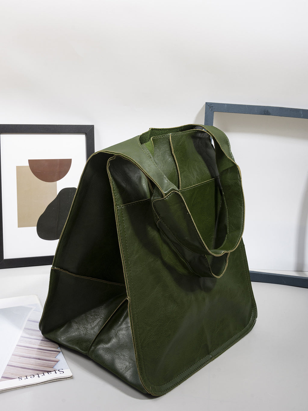 Soft Leather Large Capacity One-shoulder Tote Bag - ANIBEY