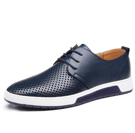 Leather Shoes Men's Business Formal Workwear Shoes Black Trendy Soft Shoes - ANIBEY