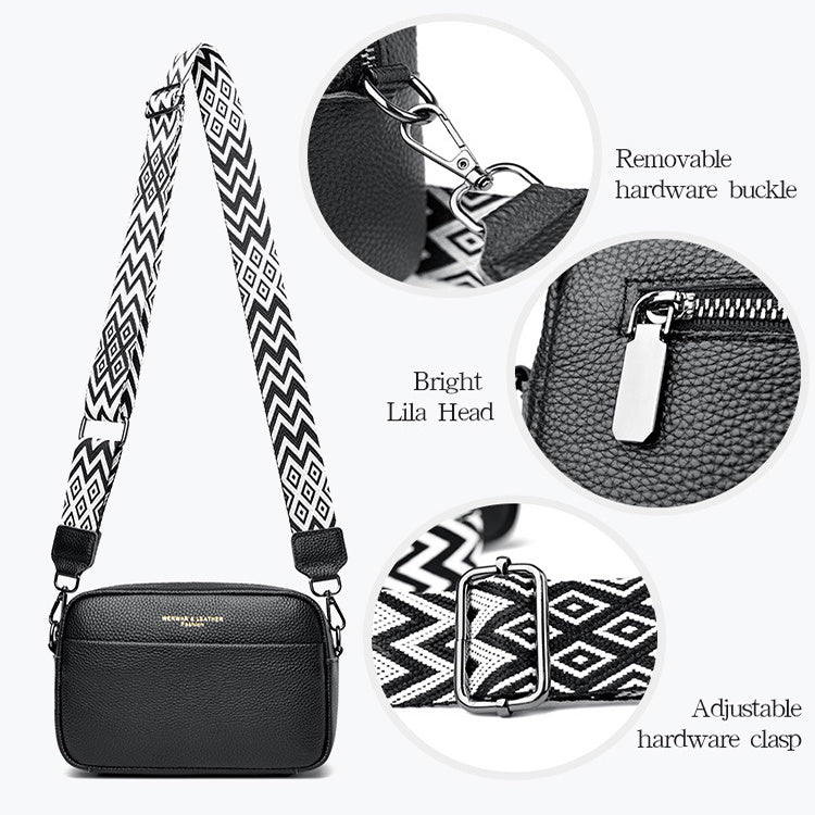 Fashion Shoulder Crossbody Bags With Rhombus Embroidered Wide Shoulder Strap Cute Small Square Bag Women - ANIBEY