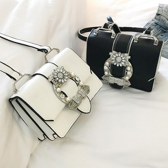 Fashion Designer Famous Bags For Women Designer Diamond Lock Bags Quality PU Leather Women Handbags Elegant Lady Shoulder Bags - ANIBEY