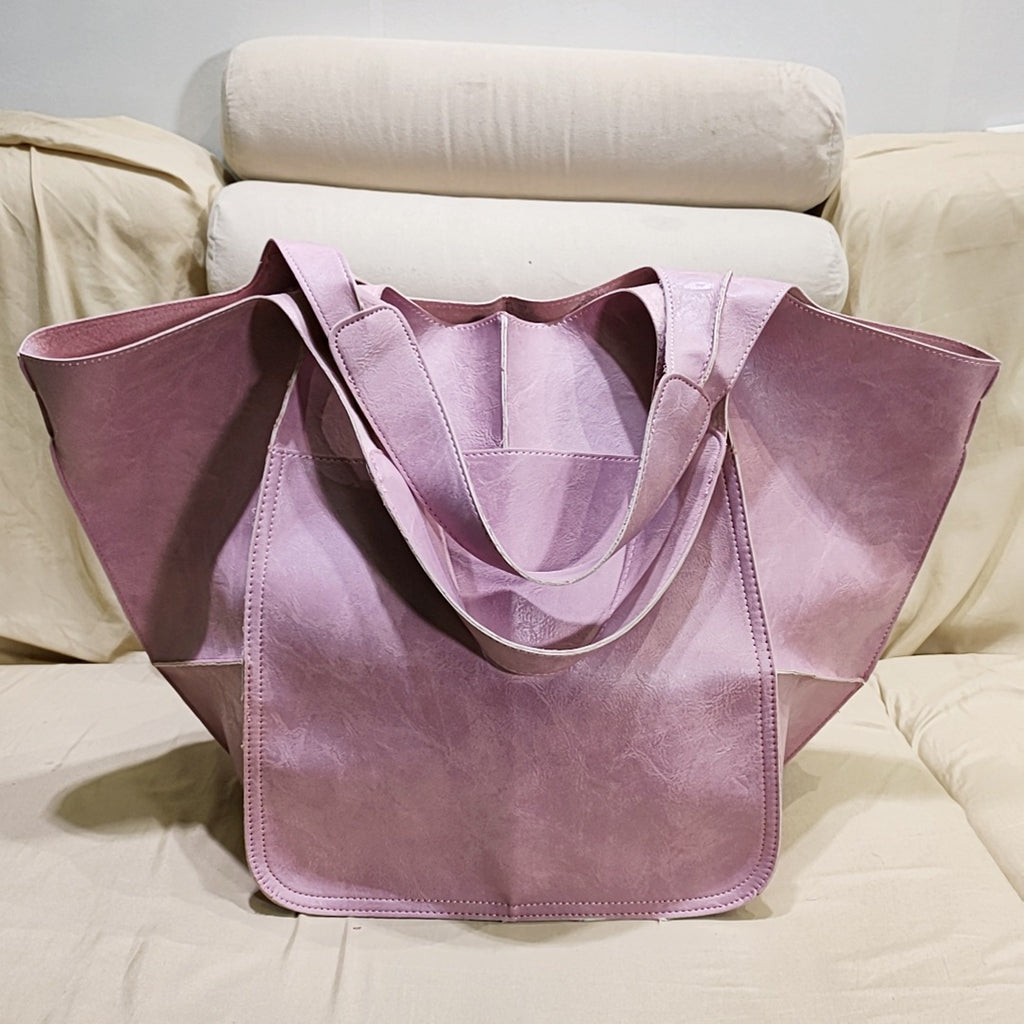 Soft Leather Large Capacity One-shoulder Tote Bag - ANIBEY