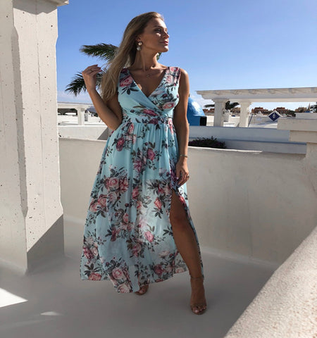 Printed chiffon dress - ANIBEY