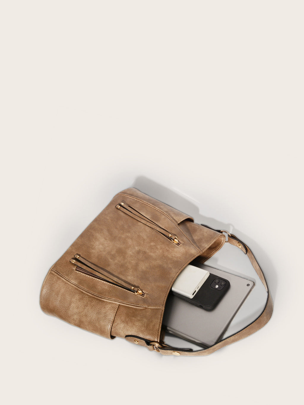 Retro Double Zipper Tassel Women's Portable Shoulder Bag - ANIBEY
