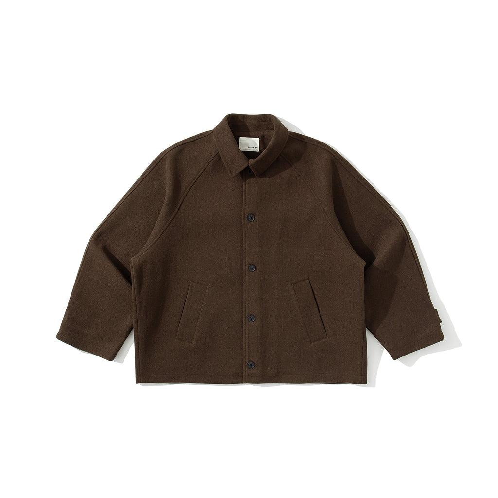 Woolen Raglan Sleeve Coat for Men - ANIBEY
