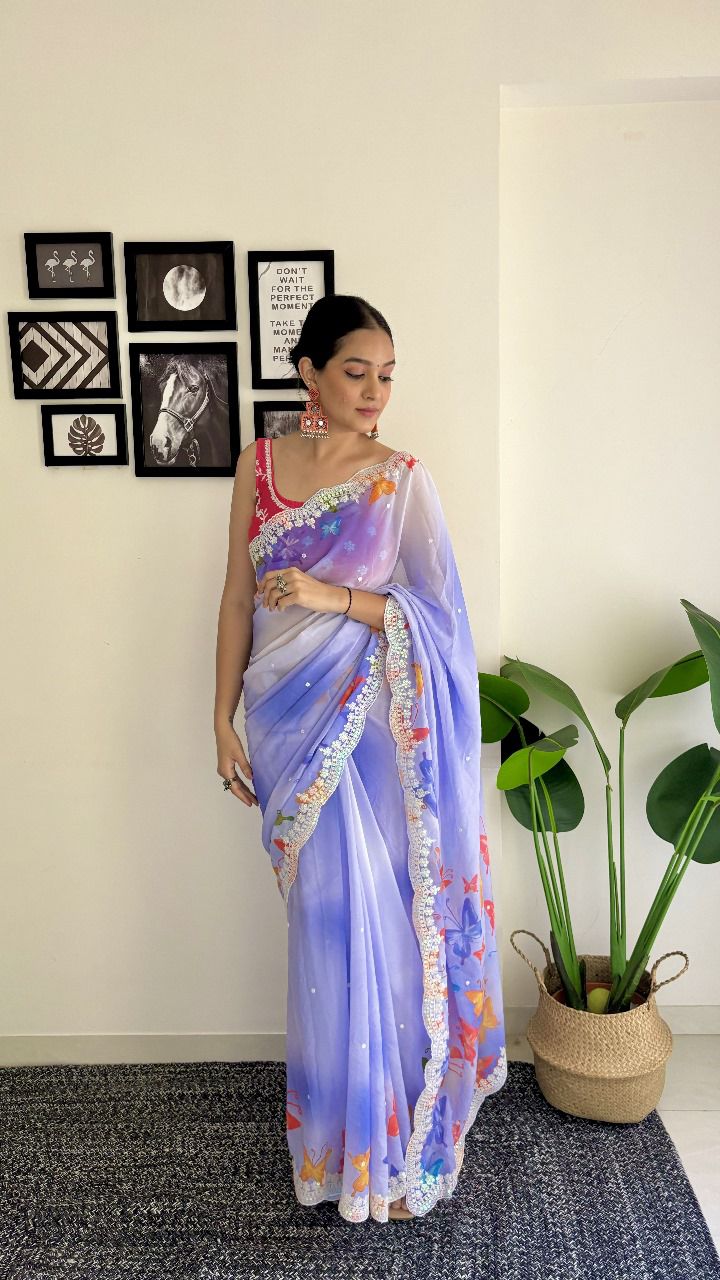 Buy Embellished Embroidered Saree