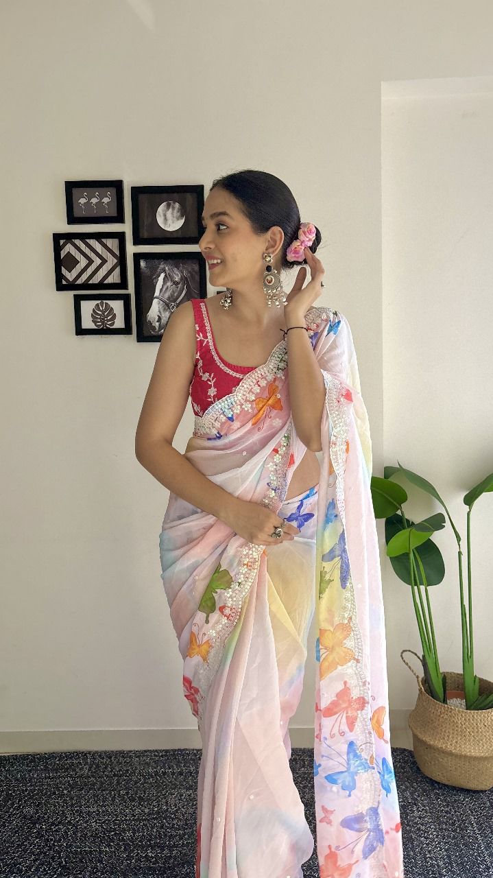 Buy Embellished Embroidered Saree