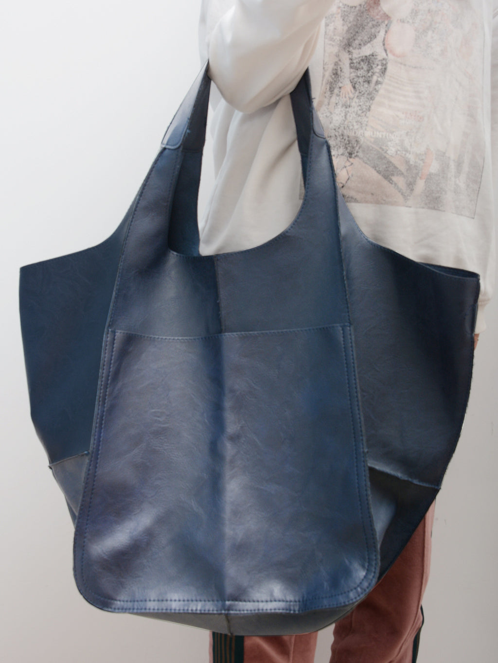 Simple Big Bag Soft Leather Large Capacity Shoulder Hand-held Tote - ANIBEY