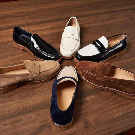 Retro Loafers Genuine Leather Handmade Leisure - ANIBEY