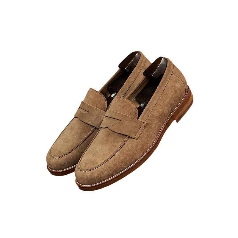 Retro Loafers Genuine Leather Handmade Leisure - ANIBEY