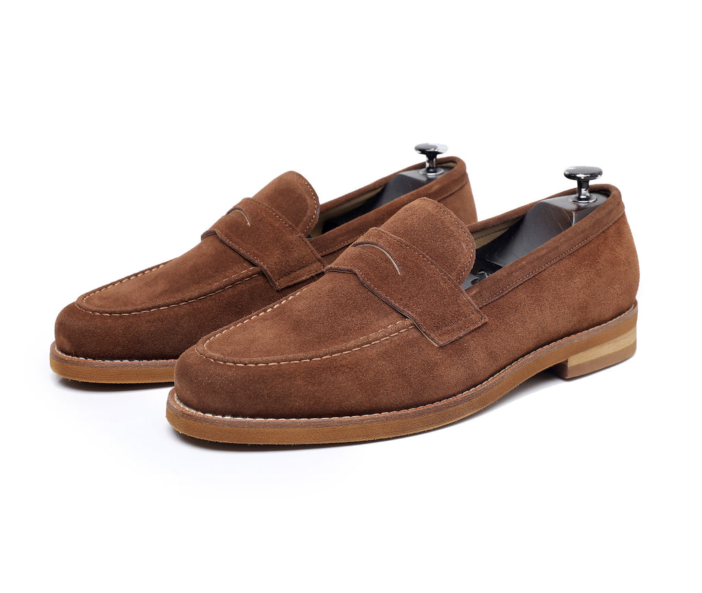 Retro Loafers Genuine Leather Handmade Leisure - ANIBEY