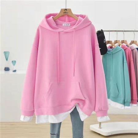 Women Oversized Hoodie with Kangaroo Pocket - ANIBEY