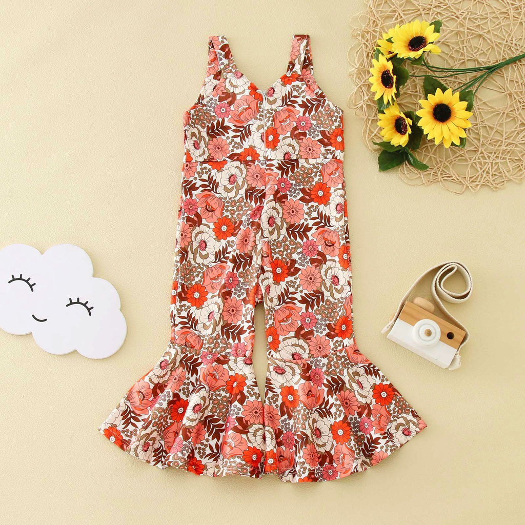 Girls' Fashion Personalized Flared Overalls - ANIBEY