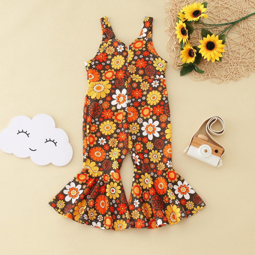 Girls' Fashion Personalized Flared Overalls - ANIBEY