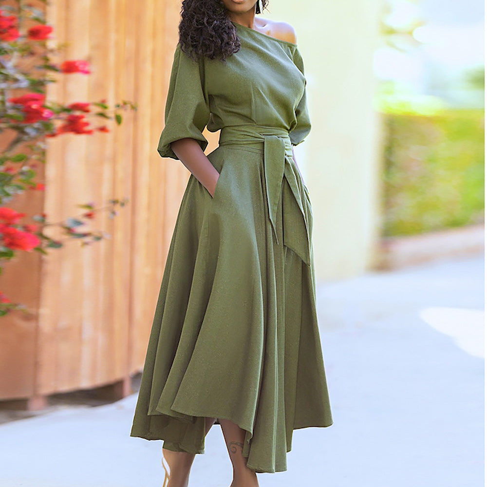Oblique Shoulder Neck Strap Waist Temperament - ANIBEY