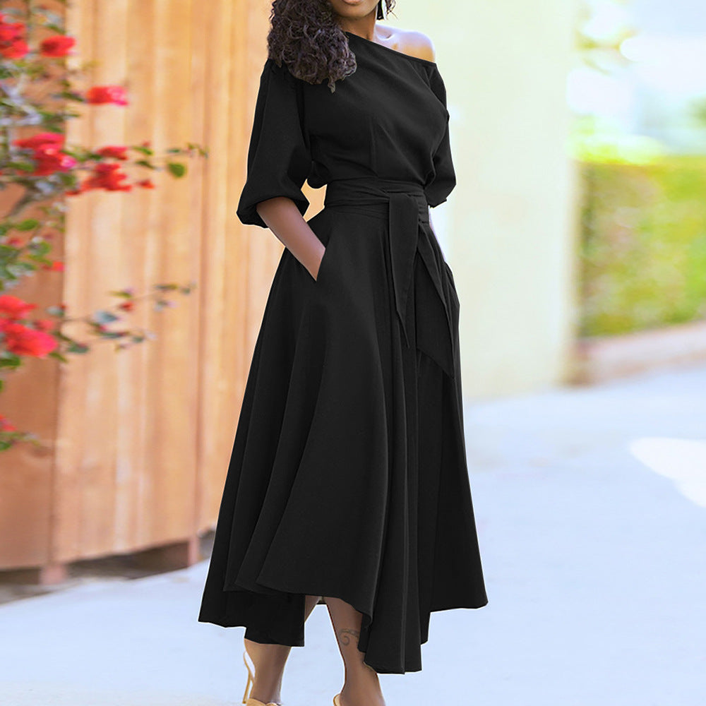 Oblique Shoulder Neck Strap Waist Temperament - ANIBEY
