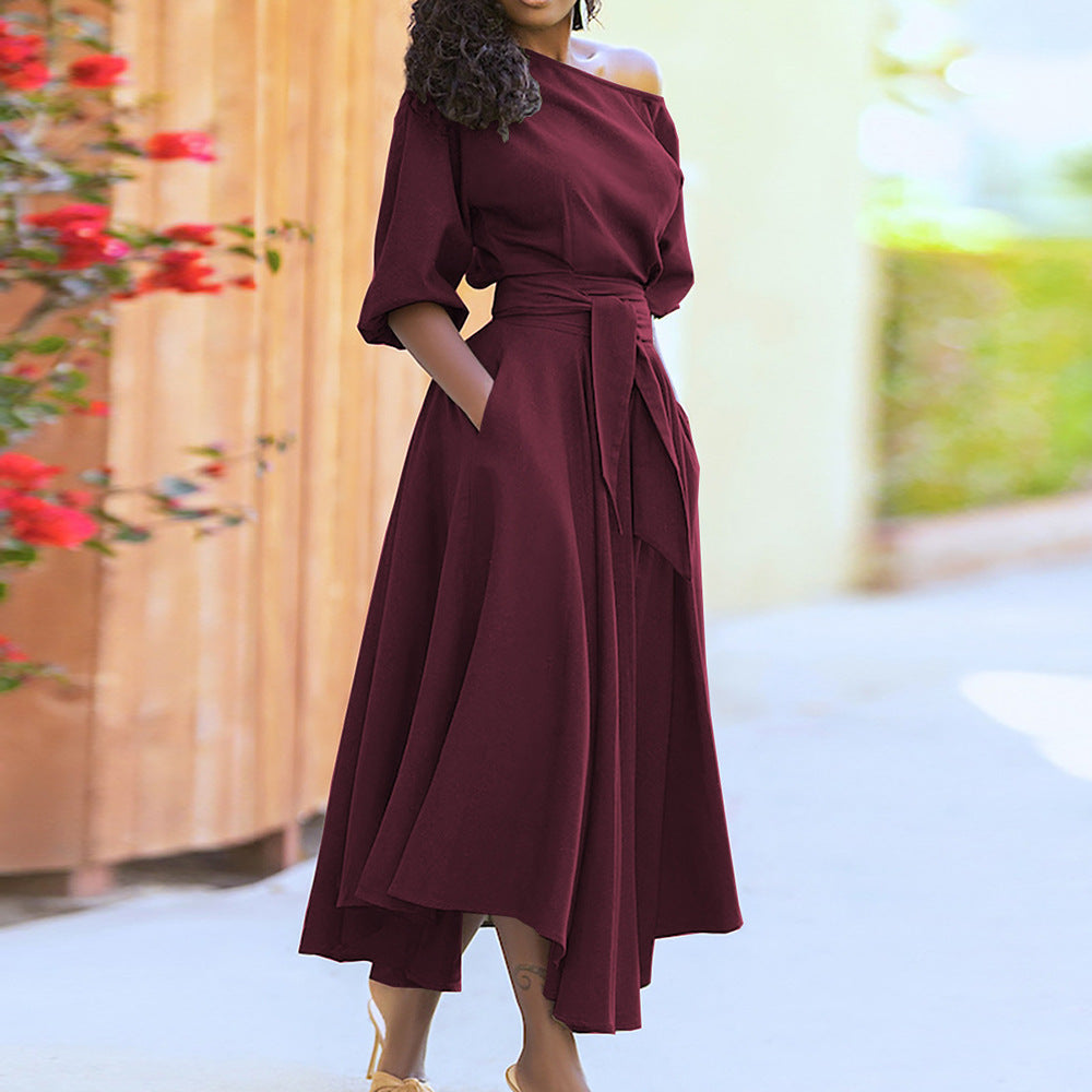 Oblique Shoulder Neck Strap Waist Temperament - ANIBEY