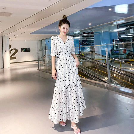 Female Floral High Waist Skinny Long Skirt Beach - ANIBEY