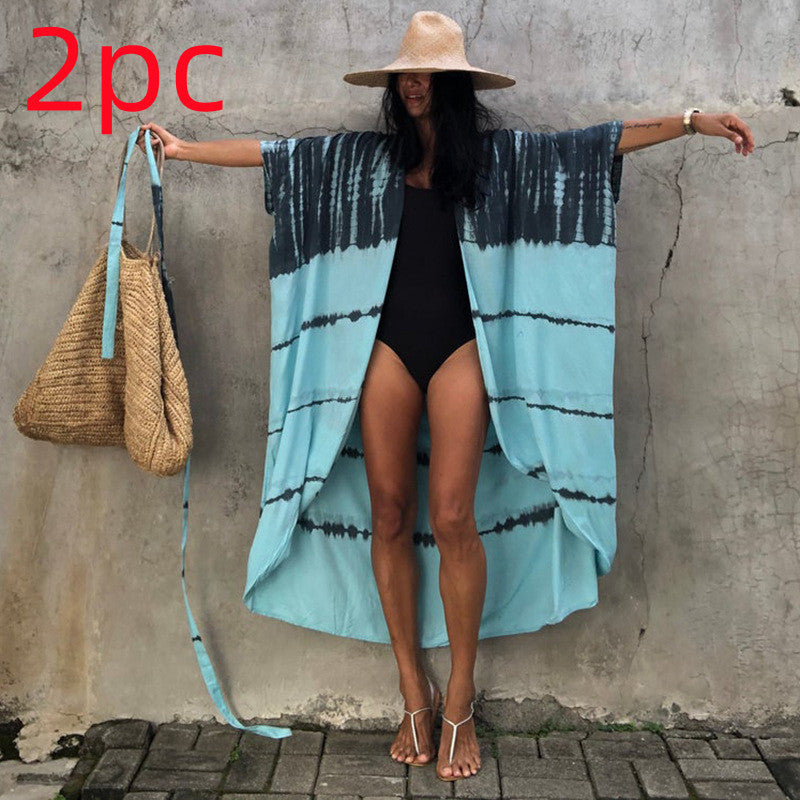 Polyester Ladies Sun Protection Resort Beach Dress Cover Up - ANIBEY