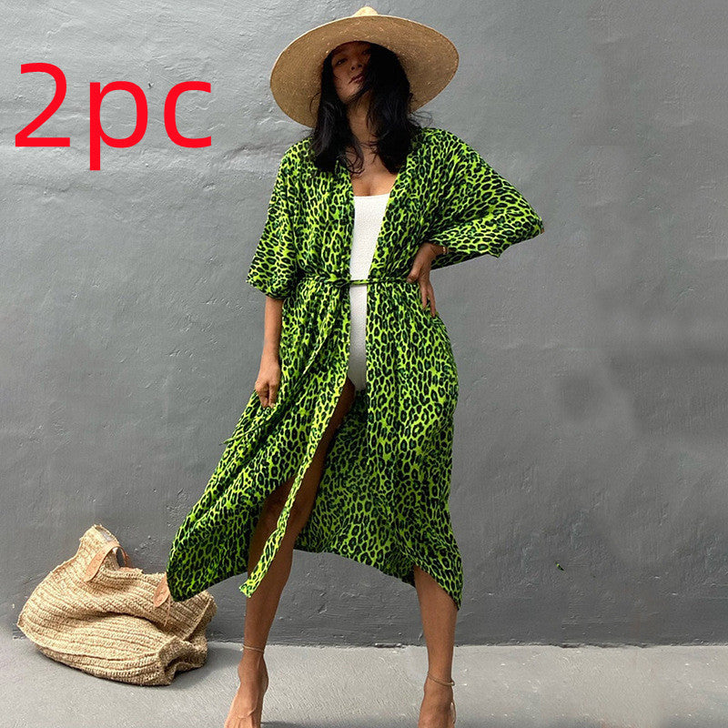 Polyester Ladies Sun Protection Resort Beach Dress Cover Up - ANIBEY