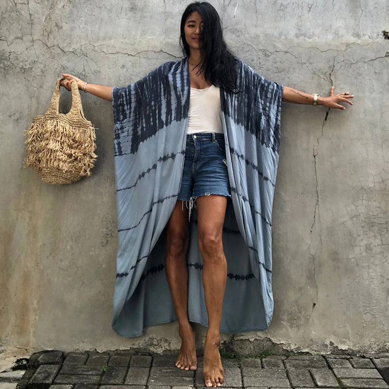 Polyester Ladies Sun Protection Resort Beach Dress Cover Up - ANIBEY