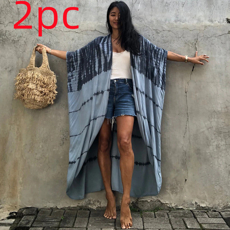Polyester Ladies Sun Protection Resort Beach Dress Cover Up - ANIBEY