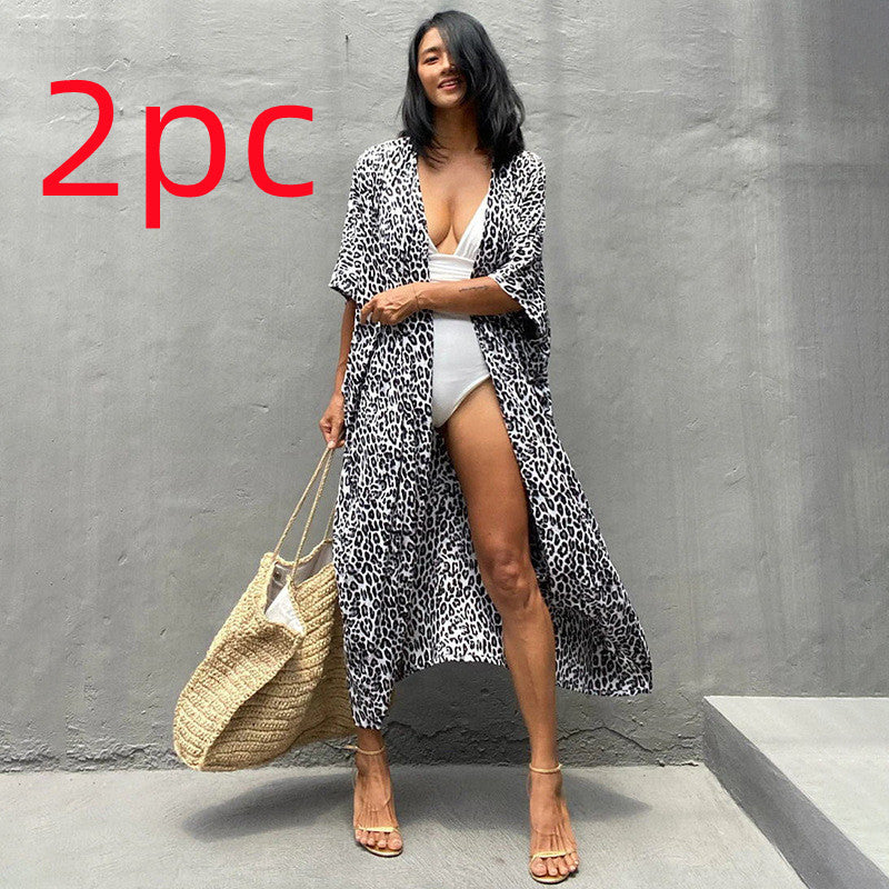 Polyester Ladies Sun Protection Resort Beach Dress Cover Up - ANIBEY