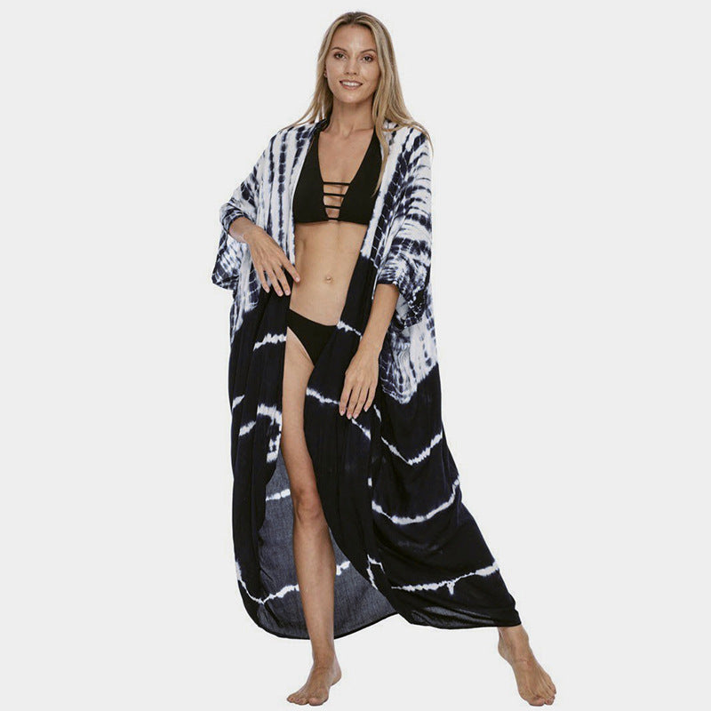 Polyester Ladies Sun Protection Resort Beach Dress Cover Up - ANIBEY