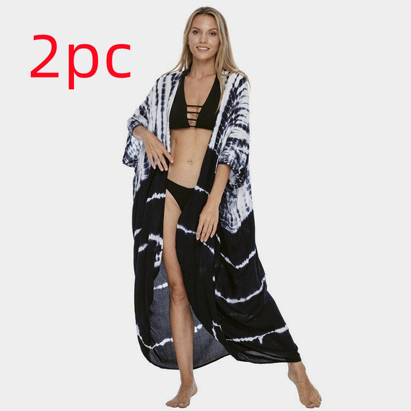 Polyester Ladies Sun Protection Resort Beach Dress Cover Up - ANIBEY