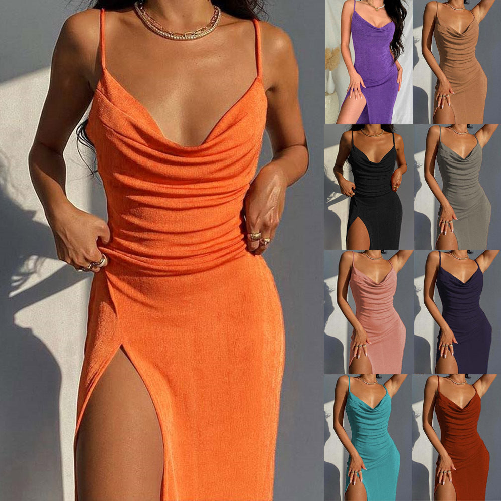 Women's Temperament Leisure Base Knitting Long Dress - ANIBEY