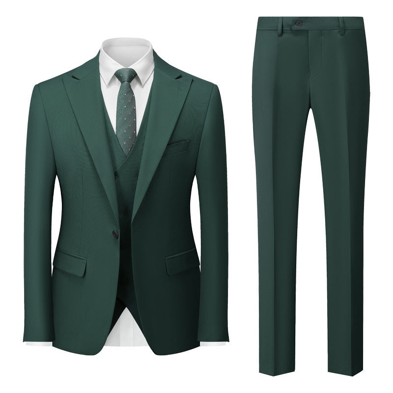Men's Cotton Blend Business Cross-border Suit and Pant Set - ANIBEY