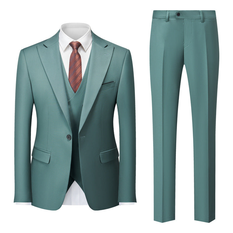 Men's Cotton Blend Business Cross-border Suit and Pant Set - ANIBEY