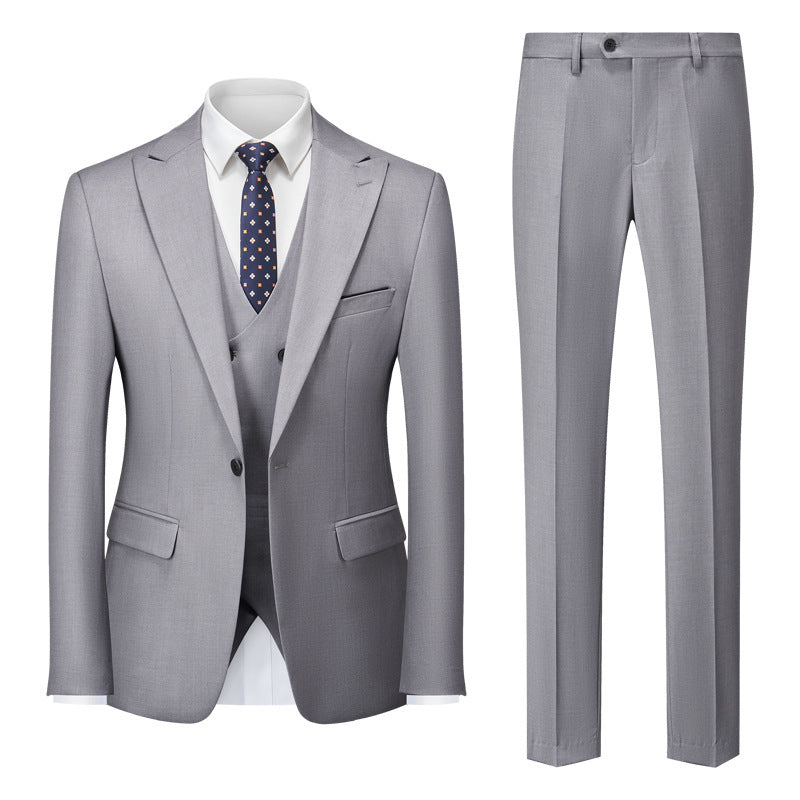Men's Cotton Blend Business Cross-border Suit and Pant Set - ANIBEY