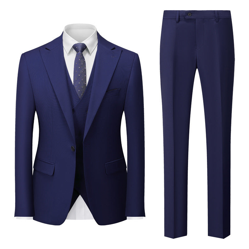 Men's Cotton Blend Business Cross-border Suit and Pant Set - ANIBEY