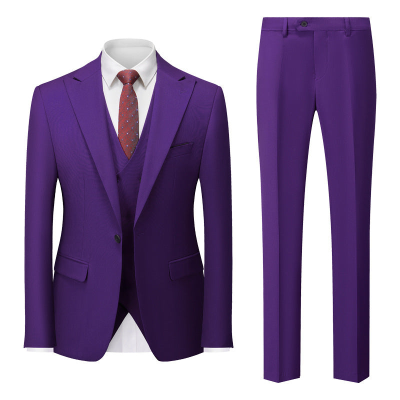 Men's Cotton Blend Business Cross-border Suit and Pant Set - ANIBEY