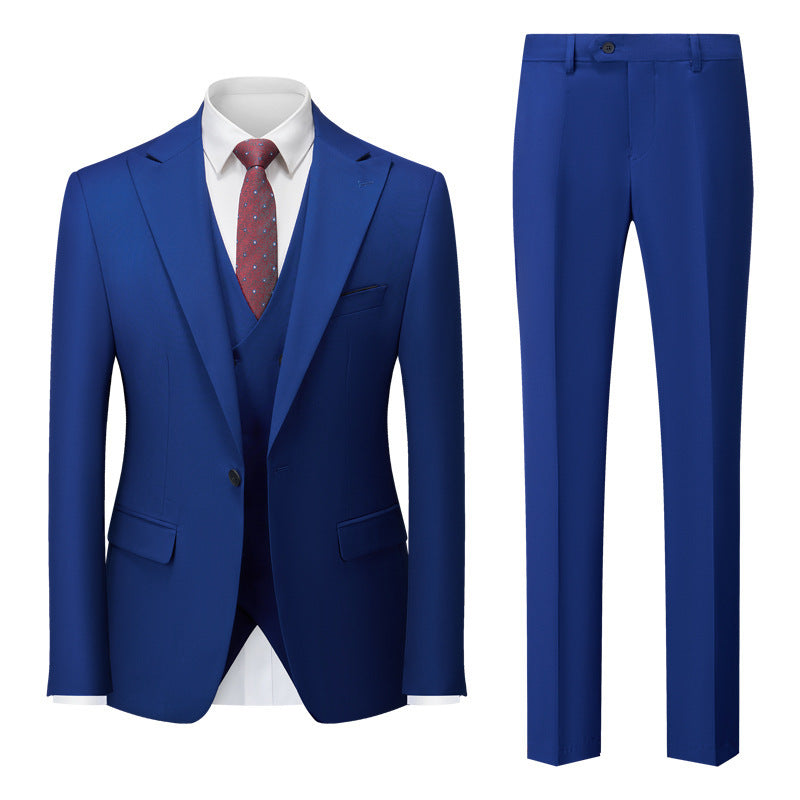 Men's Cotton Blend Business Cross-border Suit and Pant Set - ANIBEY