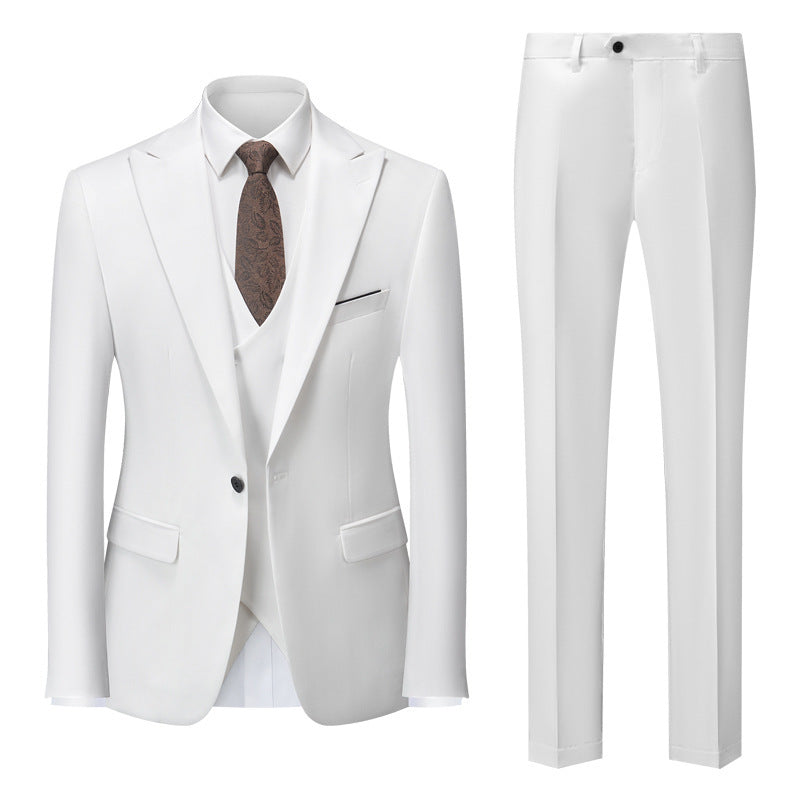 Men's Cotton Blend Business Cross-border Suit and Pant Set - ANIBEY