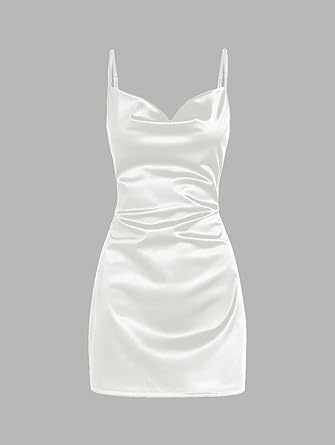 Strap Satin Backless Lace Up Dress Summer Sexy Elegant - ANIBEY
